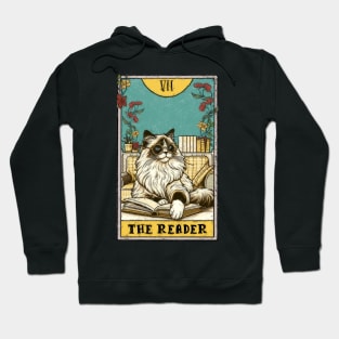 Funny cat | The Reader tarot deck | Funny cat and books Hoodie